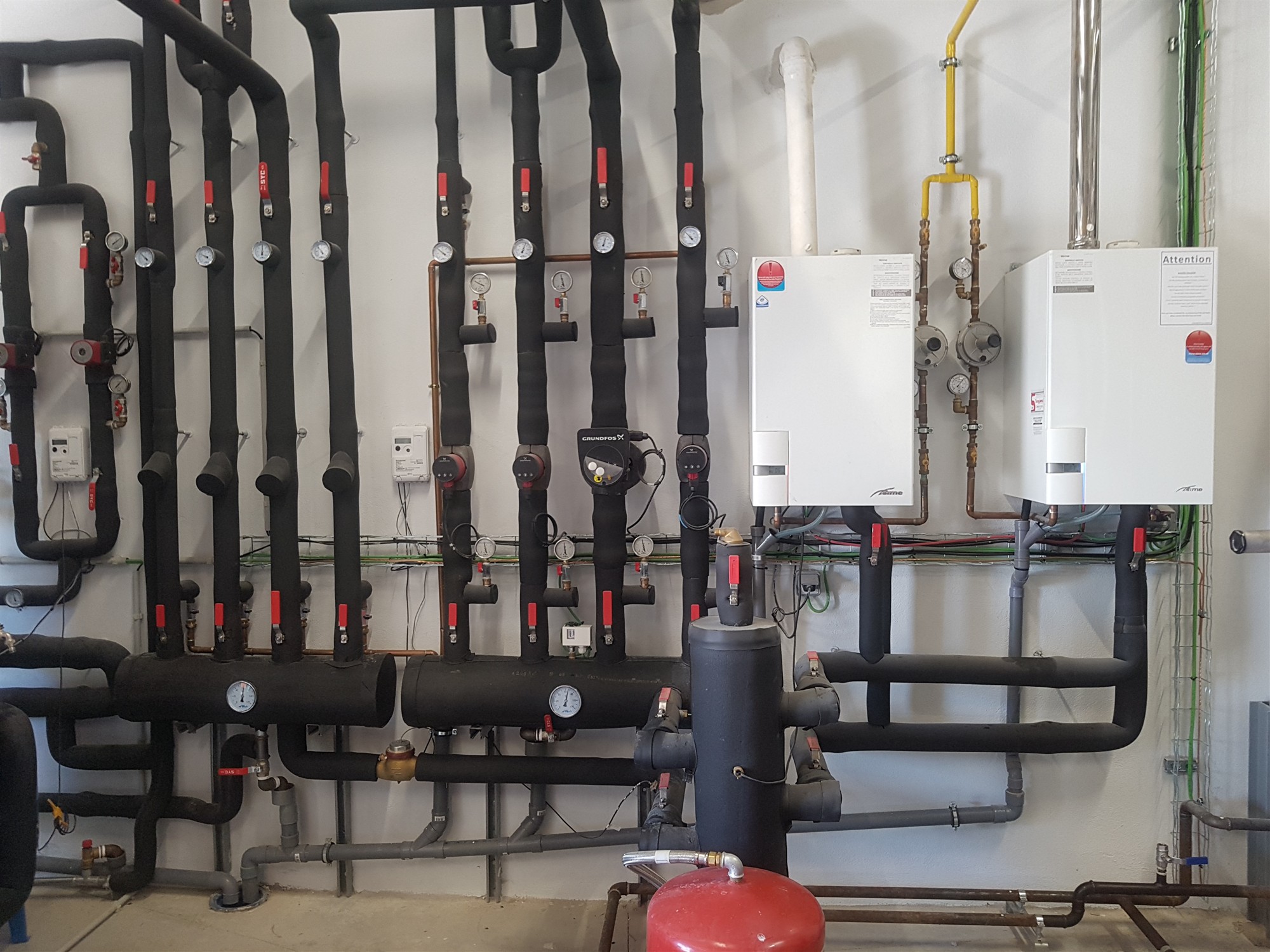 Instalaciones industriales de calefacción en una fábrica