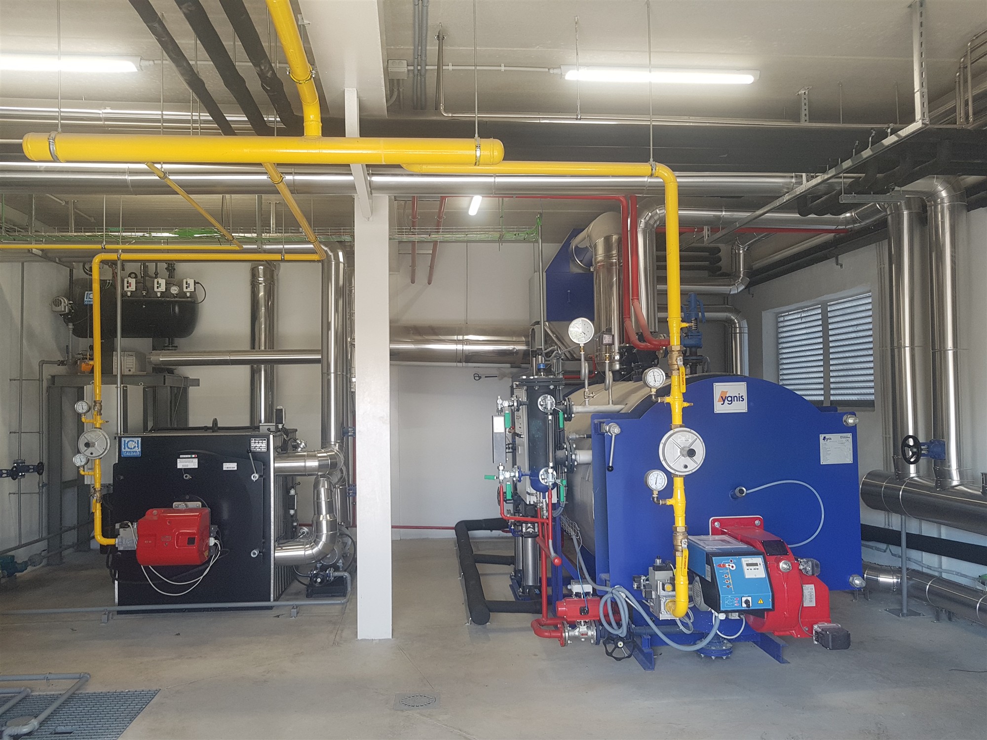 Instalaciones industriales de calefacción en una fábrica